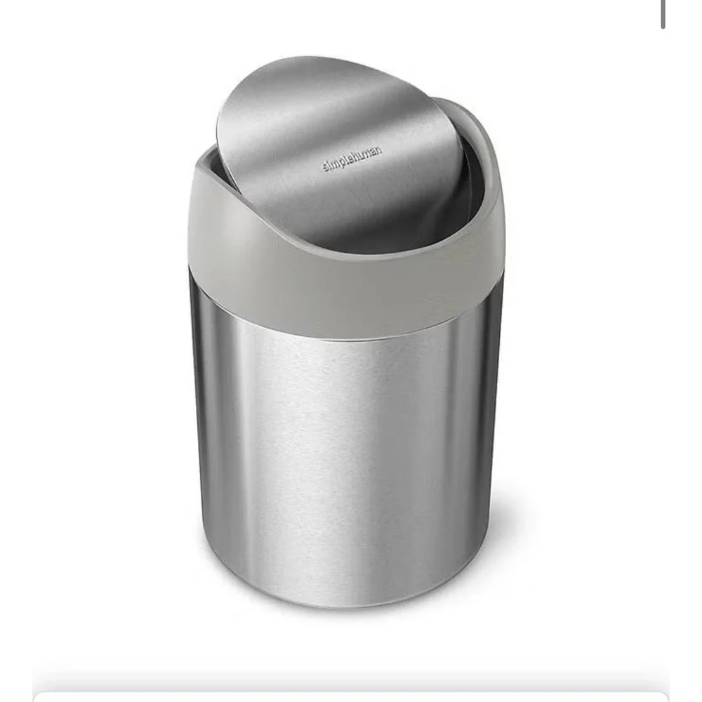 Simplehuman Mini Can 1.5L Brushed Stainless Steel Swing Lid Trash Can CW2084